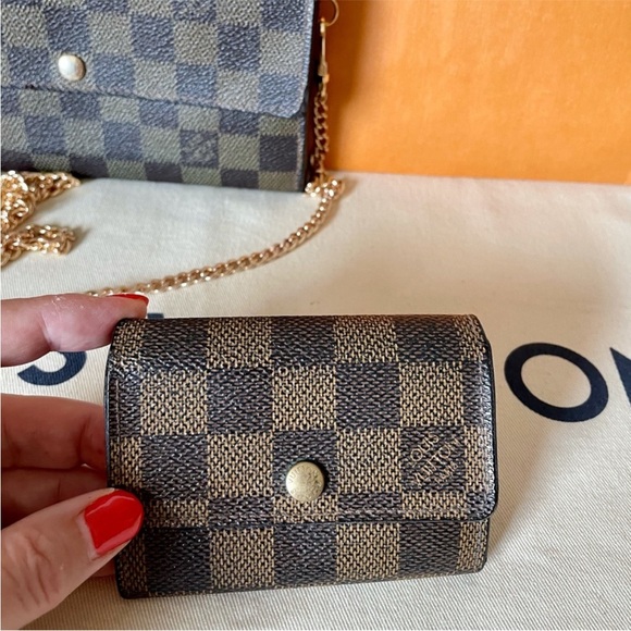 Louis Vuitton Accessories - Louis Vuitton Damier Ebene Card Holder Coin Mini Wallet